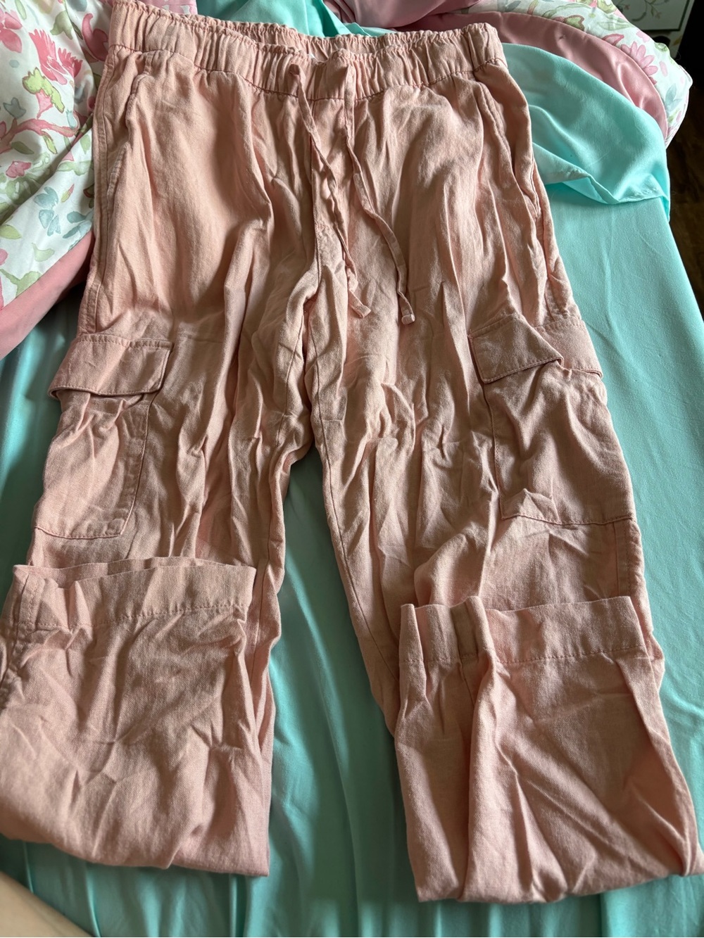 GAP Peach Cargo Jogger Pants